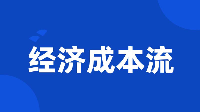 经济成本流