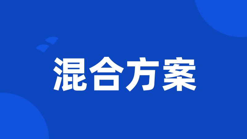 混合方案