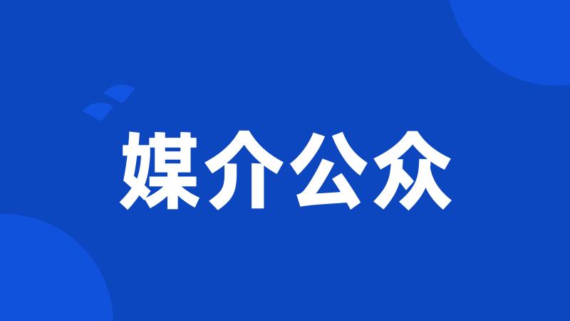 媒介公众