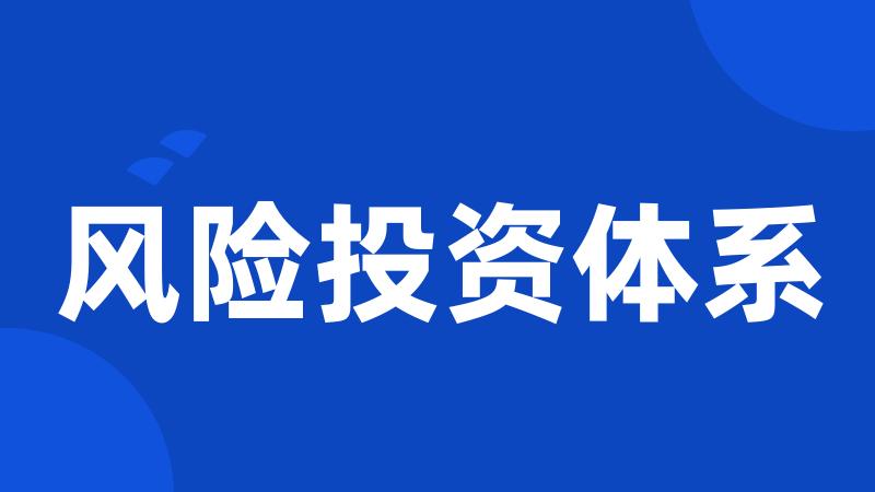 风险投资体系