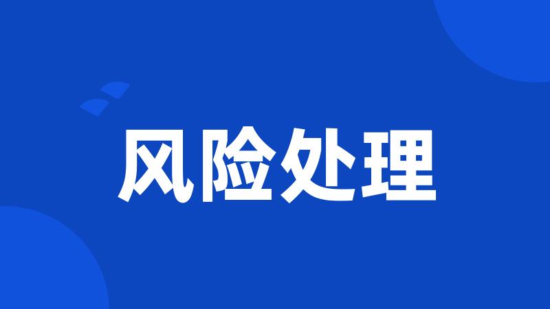 风险处理