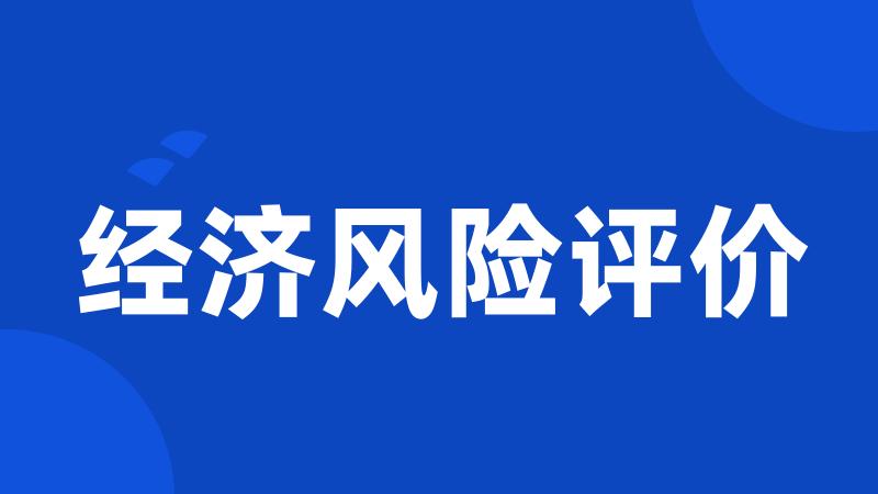 经济风险评价