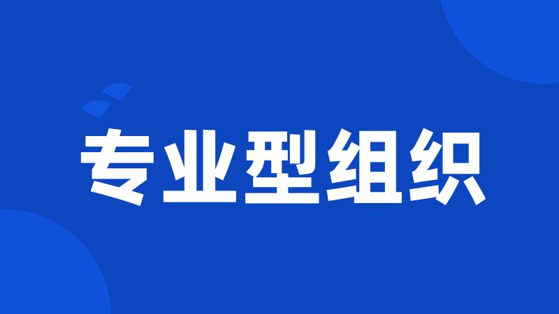 专业型组织