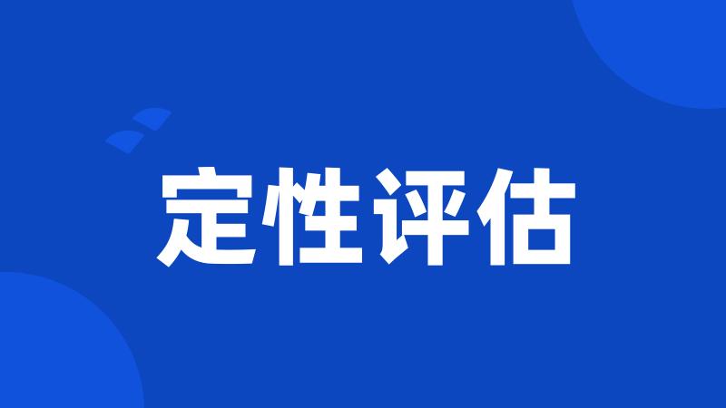 定性评估