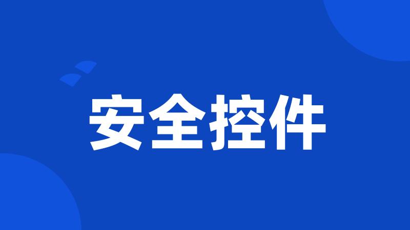 安全控件