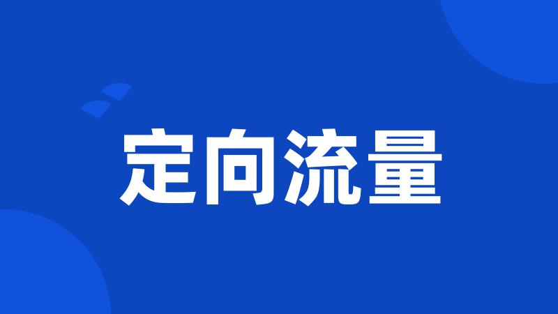 定向流量