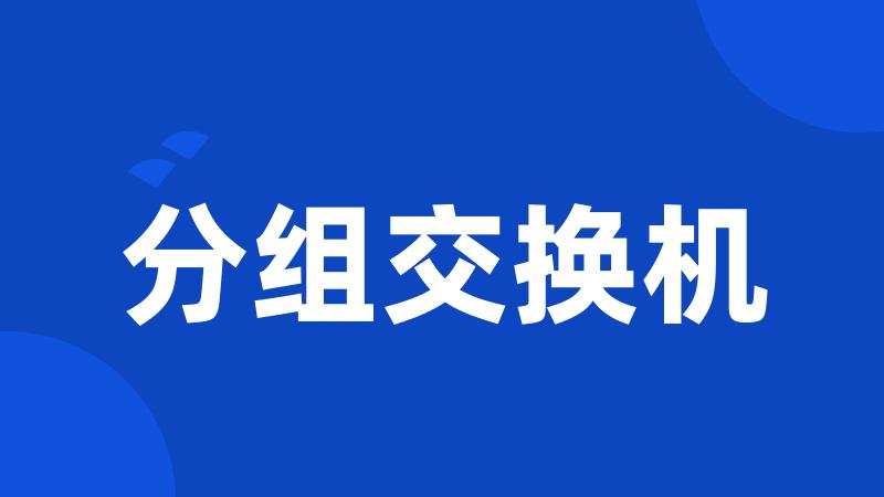 分组交换机
