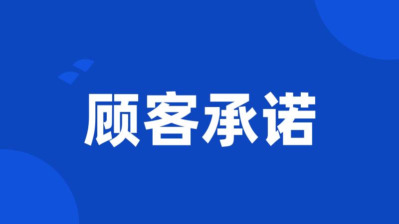 顾客承诺