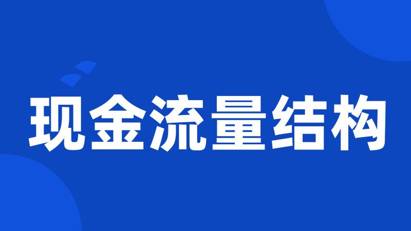 现金流量结构