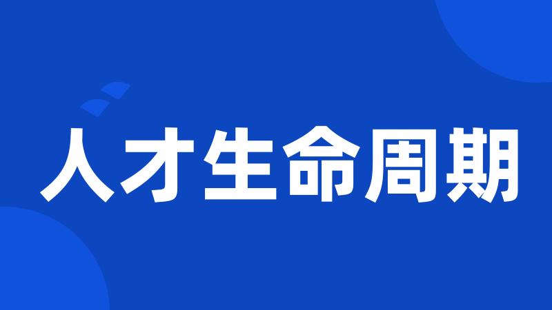 人才生命周期