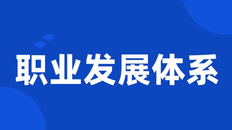 职业发展体系