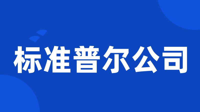 标准普尔公司
