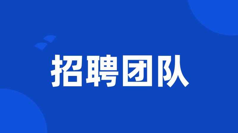 招聘团队