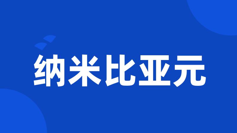 纳米比亚元