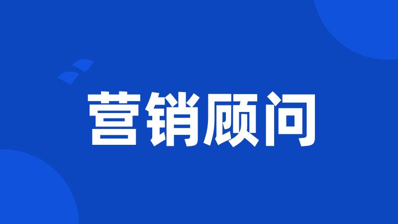 营销顾问