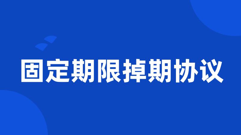 固定期限掉期协议