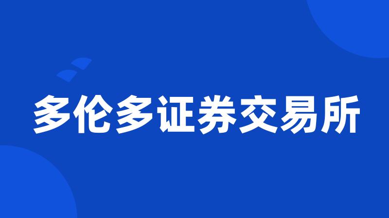 多伦多证券交易所