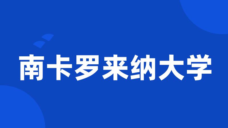 南卡罗来纳大学