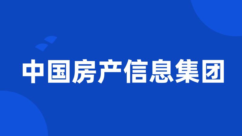 中国房产信息集团