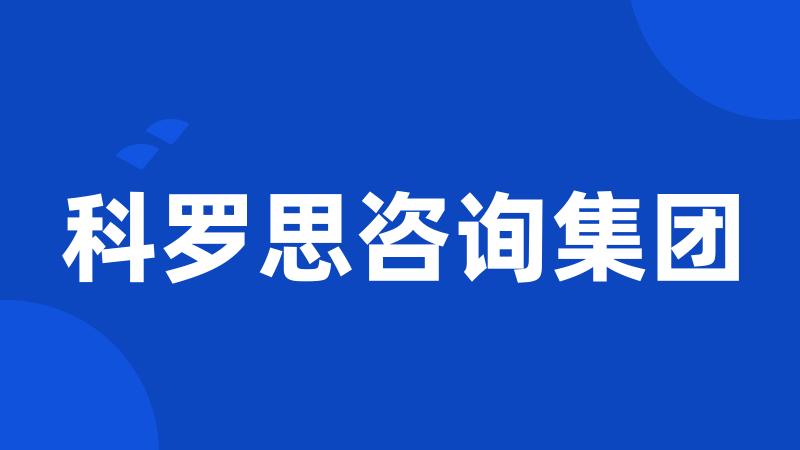 科罗思咨询集团