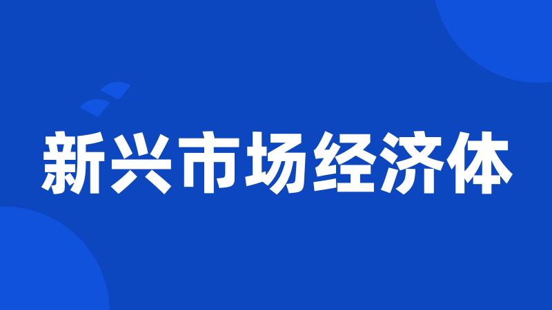 新兴市场经济体