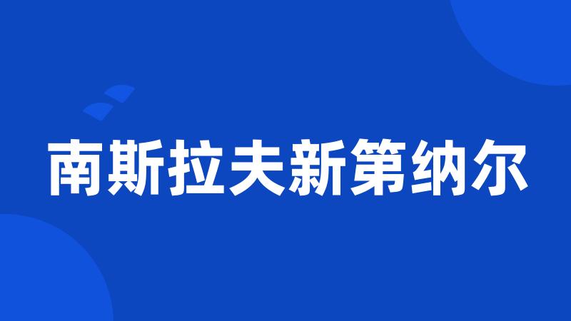 南斯拉夫新第纳尔