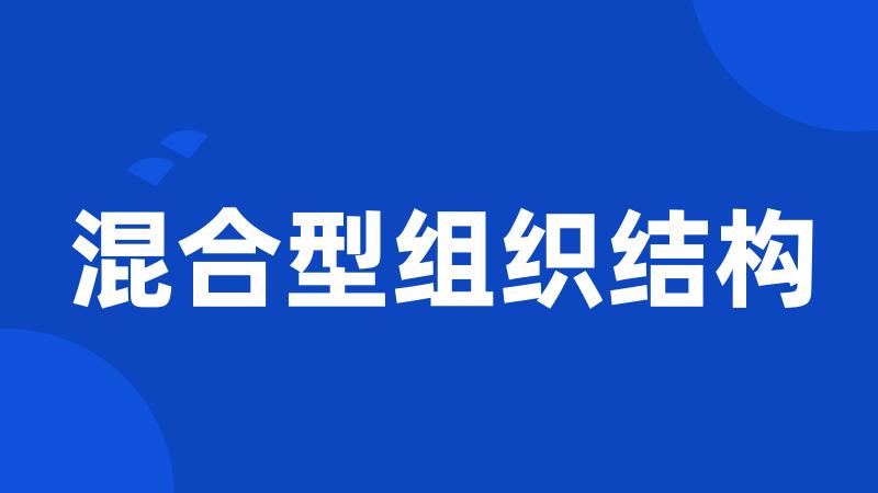 混合型组织结构