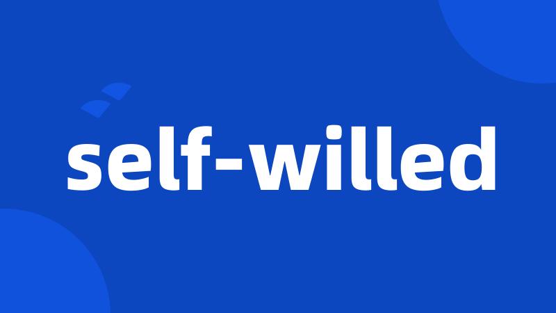 self-willed