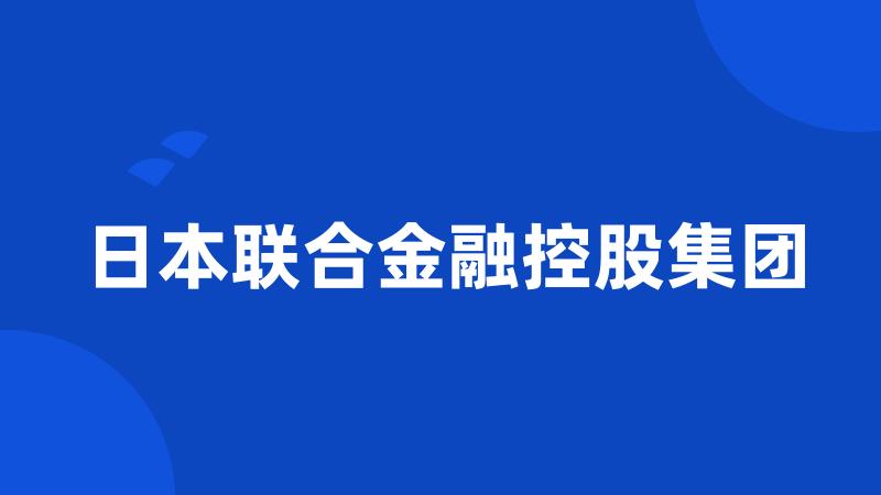 日本联合金融控股集团