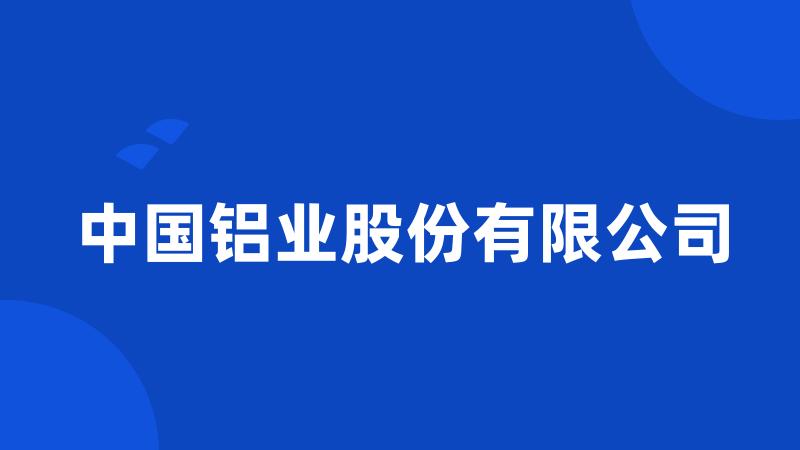 中国铝业股份有限公司