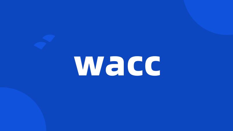 wacc