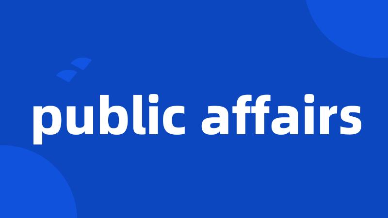 public affairs