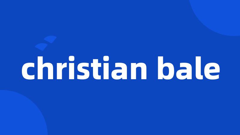 christian bale