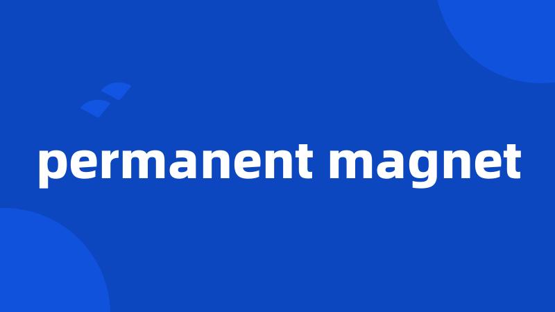 permanent magnet