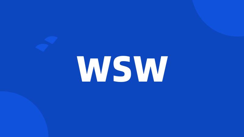 WSW