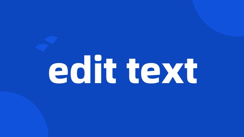 edit text
