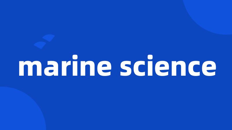 marine science