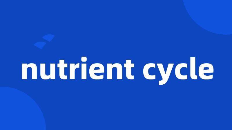 nutrient cycle