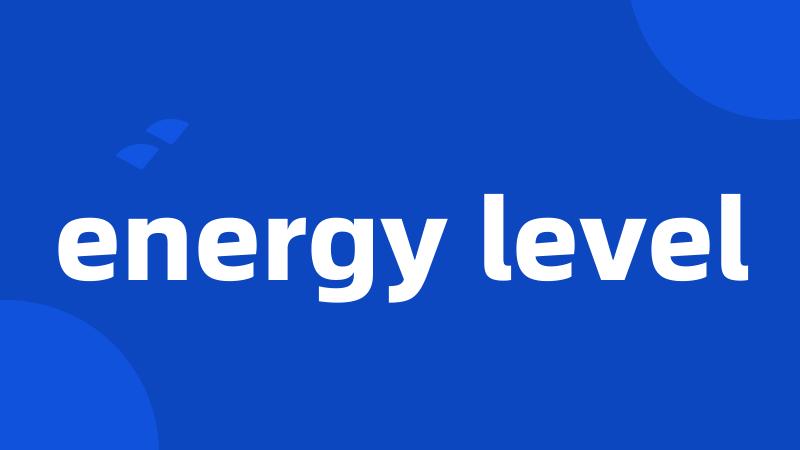 energy level