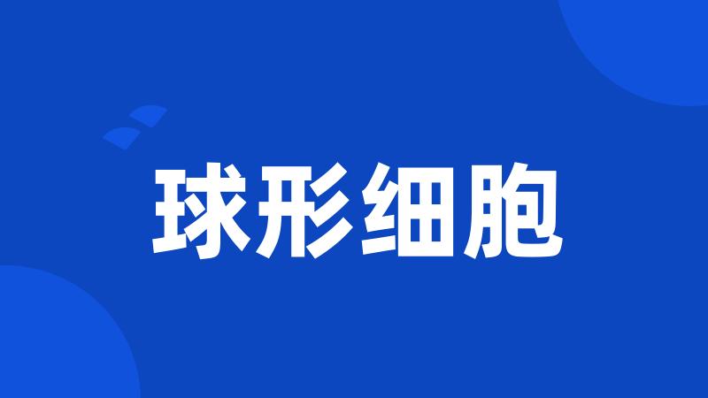 球形细胞