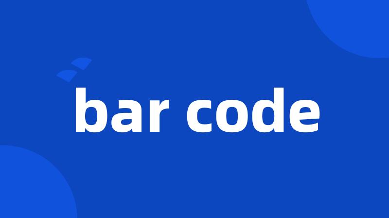 bar code