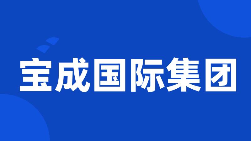 宝成国际集团