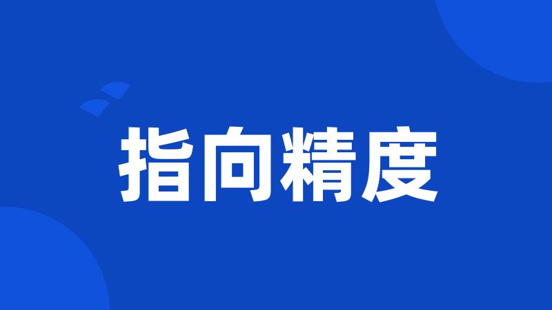 指向精度