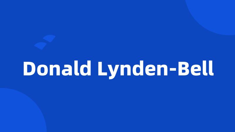 Donald Lynden-Bell
