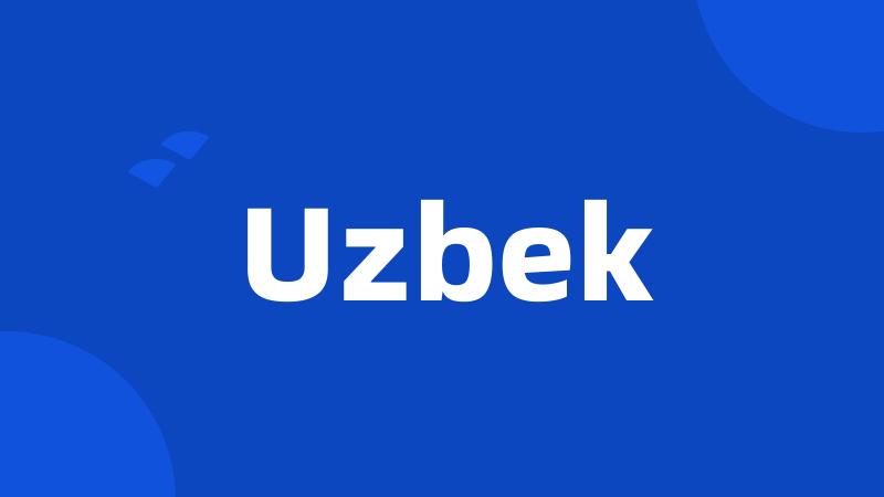 Uzbek