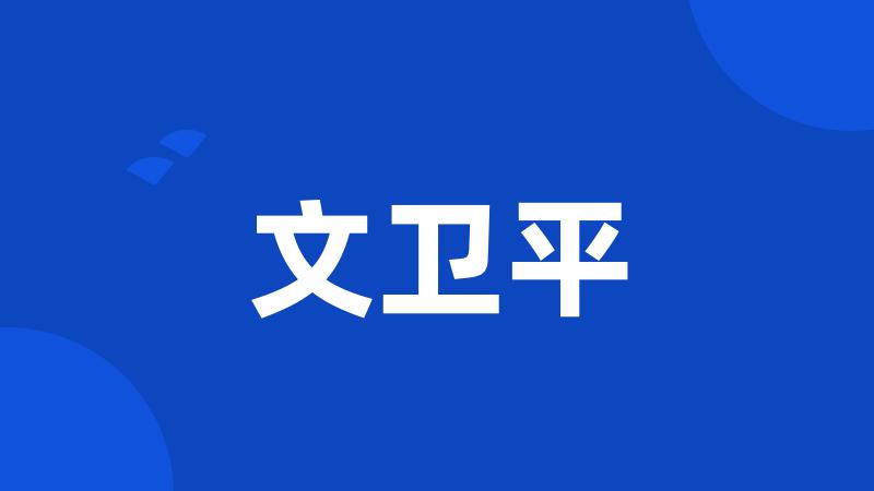 文卫平