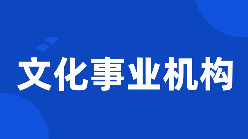 文化事业机构