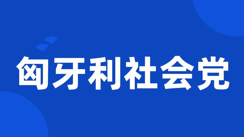 匈牙利社会党