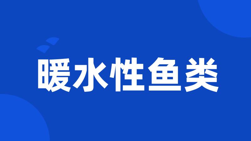 暖水性鱼类