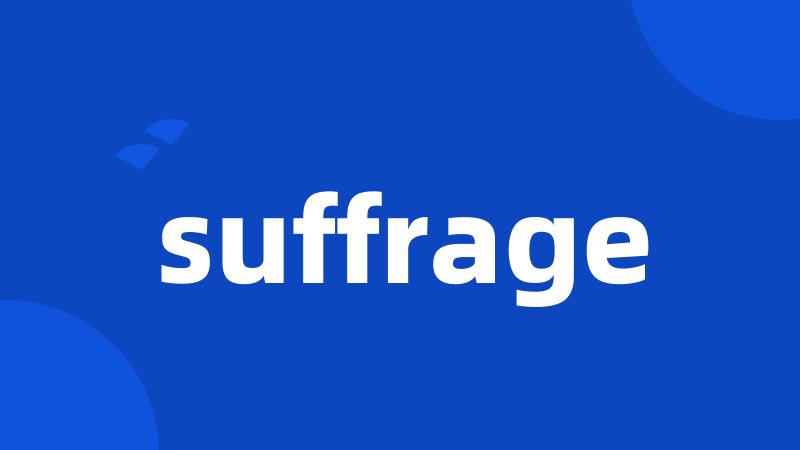 suffrage